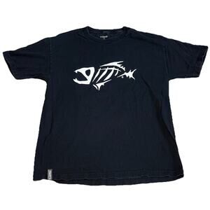 G Loomis Shirt Mens L Black Distressed Graphic Short Sleeve Outdoor T-Shirt